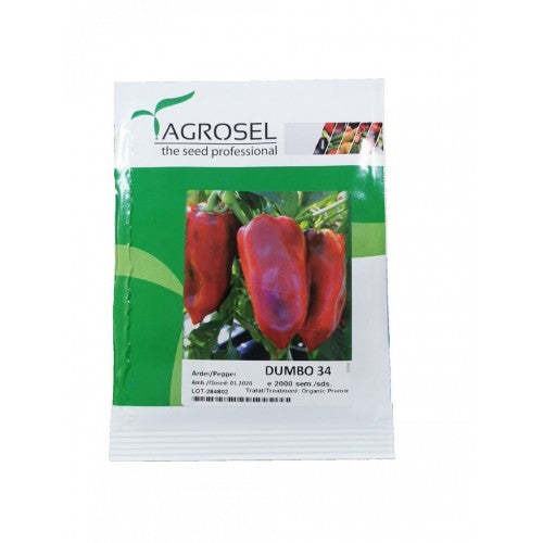 Ardei kapia Dumbo 34 2000 seminte - Agrosel - seminte-de-legume.ro